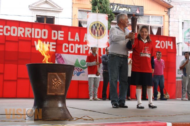 La antorcha DSISO 2014, visitó Huandacareo. 