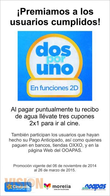 OOAPAS premia a los usuarios cumplidos.