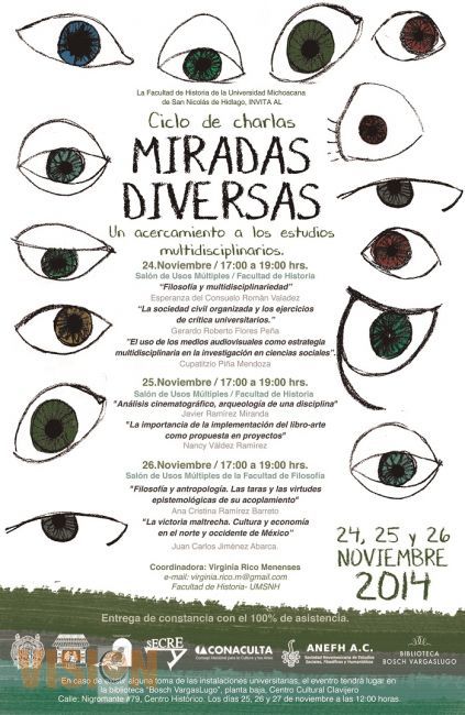 Ciclo de charlas  Miradas Diversas, un acercamiento a los estudios multidisciplinarios