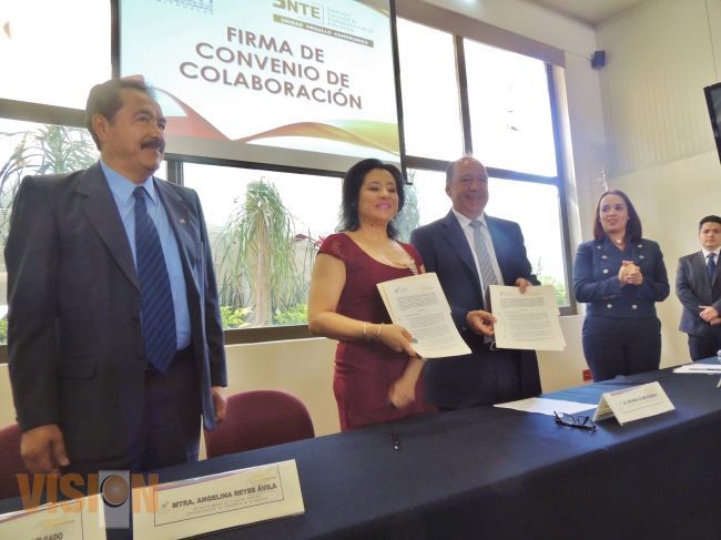 CEDH y SNTE firman convenio de colaboración.