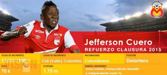Jefferson Cuero, nuevo refuerzo Monarca.