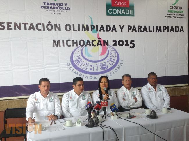 Más de 8 mil michoacanos en la Olimpiada y Paralimpiada Nacional 2015. 