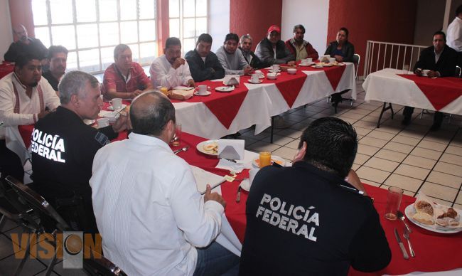 Presentaron a nuevo mando de PF a jefes de tenencia de Uruapan