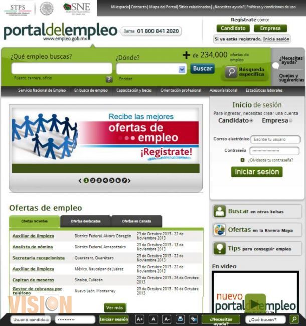 SNE publica más de 2 mil 400 vacantes al mes en su portal de empleo. 