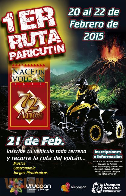Preparan eventos del 72 aniversario del Volcán “PARICUTÍN”