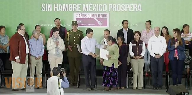 4.2 millones de beneficiarios del programa nacional Cruzada contra el Hambre.