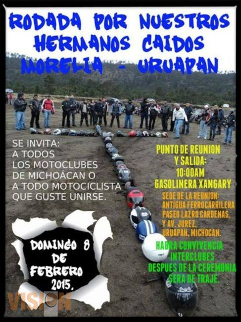 Invita la comunidad de motociclistas a caravana-homenaje