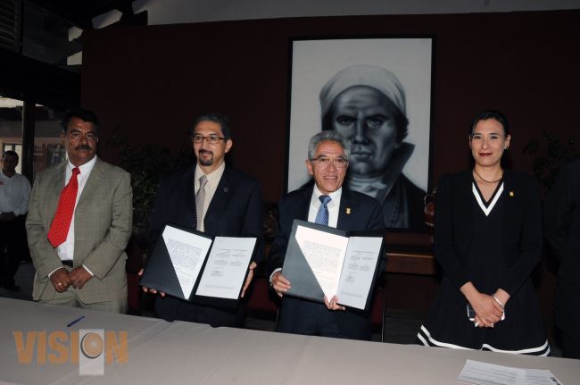 Formalizan trabajo conjunto Gobierno del Estado y UMSNH.