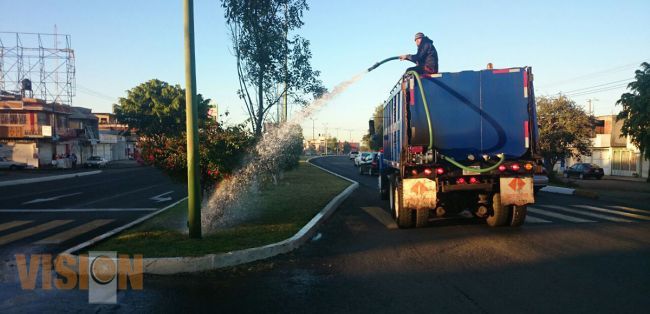Parques y jardines riega las áreas verdes con más de 600 mil litros al día