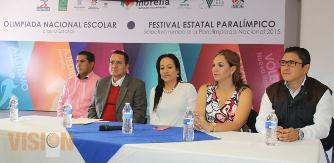 Morelia sede del festival paralímpico y olimpiada nacional escolar.