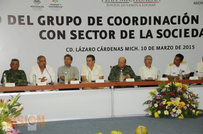 Acuerda Grupo de Coordinación Michoacán que no permitirá presencia de civiles armados 