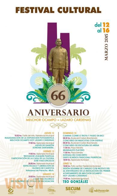 El Municipio de Lázaro Cárdenas de fiesta.