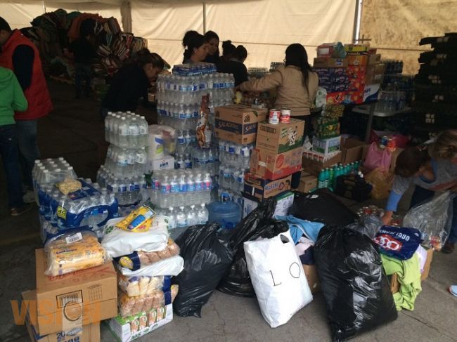 Entrega UMSNH al DIF  víveres recolectados en el Centro de Acopio