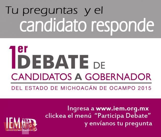 Concluye plazo para que IEM reciba preguntas de los ciudadanos para el Debate entre candidatos