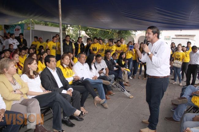 Junto con Silvano Aureoles, los jóvenes van a impulsar el Nuevo Comienzo para un Michoacán