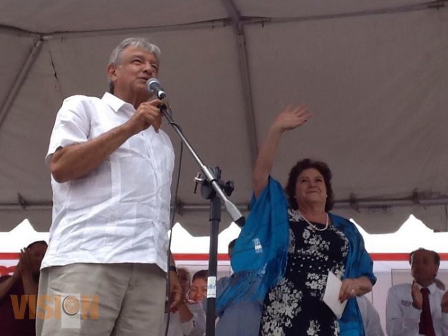 Después de un mes iniciadas las campañas, respalda AMLO a su candidata María de la Luz