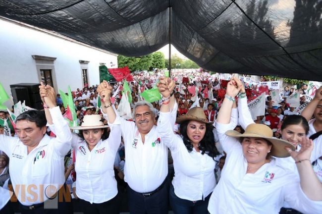Cuatro veces PRI es la fórmula para poner órden en Michoacán y lograr el desarrollo: Chon Orihuela