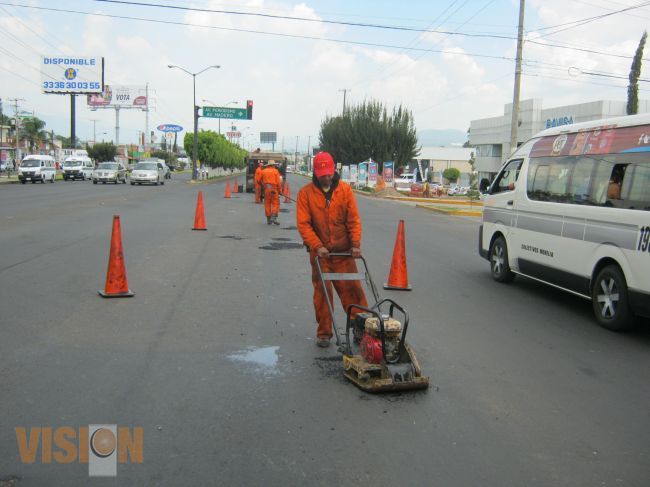 Este día, las Brigadas de  bacheo atendieron 10 calles