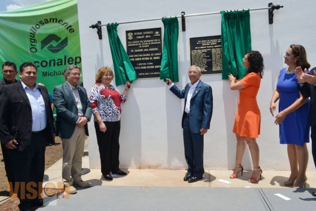 Salvador Abud, Presidente de Morelia, inaugura oficinas de Conalep
