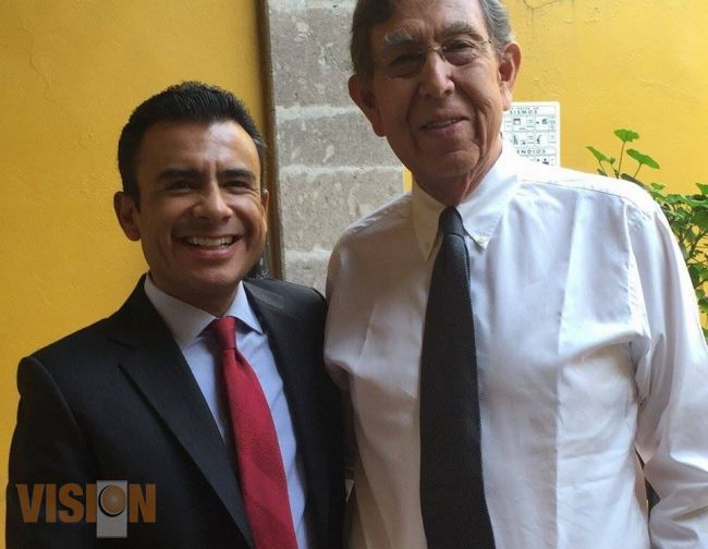 Cuauhtémoc Cárdenas y Fidel Calderón dialogan sobre proyectos legislativos