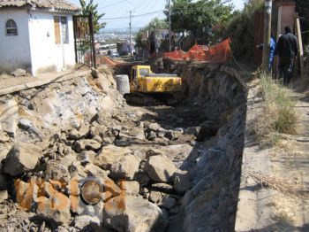 La CAPASU construye el subcolector “El Milagro”