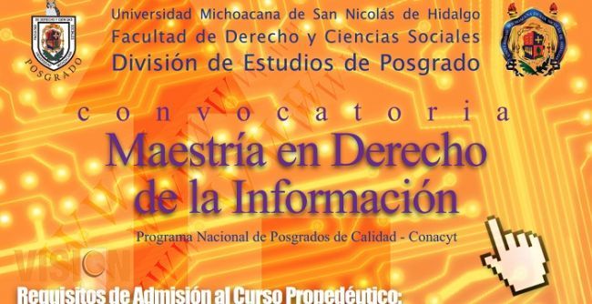 A punto de cerrar convocatoria al posgrado en Derecho de la Información