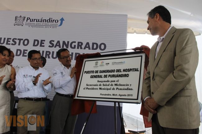 Inaugura Secretaria de Salud, puesto de sangrado en Puruándiro