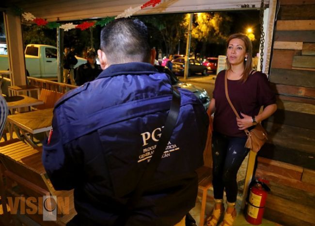 Realizó PGJE operativo en bares de Morelia, entregan tres menores consumiendo bebidas embriagantes
