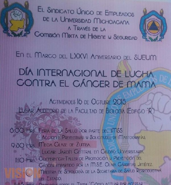 SUEUM realizará el Día Internacional Contra la Lucha del Cáncer de Mamá