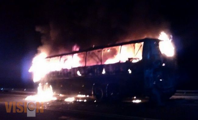 Se incendia autobús ETN