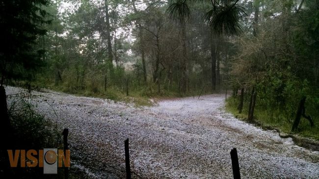 Fuerte granizada cayo en la Meseta Purhepecha