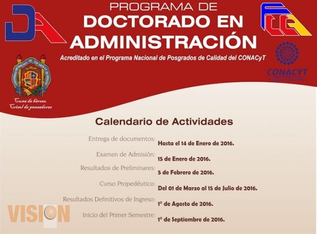 Ofrece UMSNH, Doctorado en Ciencias Administrativas