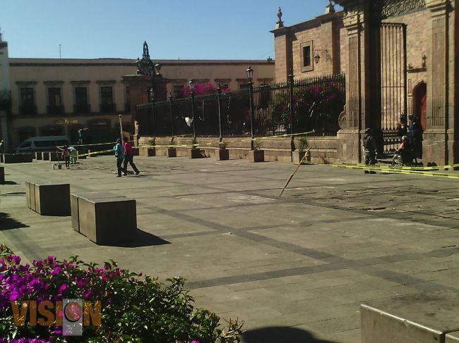  Limpian Centro de Morelia, luego de planton de normalistas