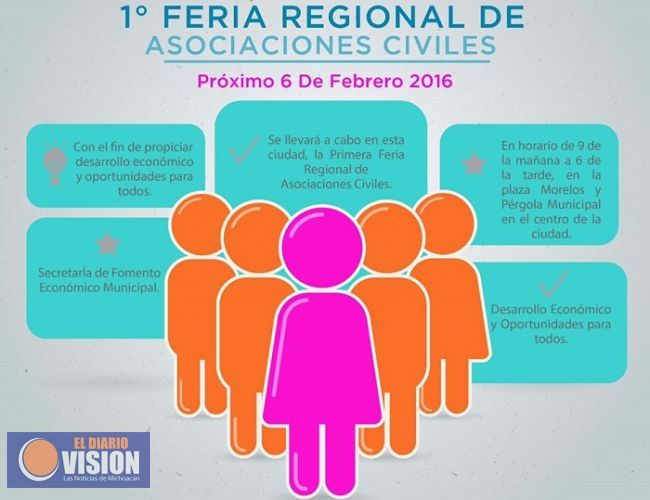Realizarán la 1er Feria Regional de Asociaciones en Uruapan