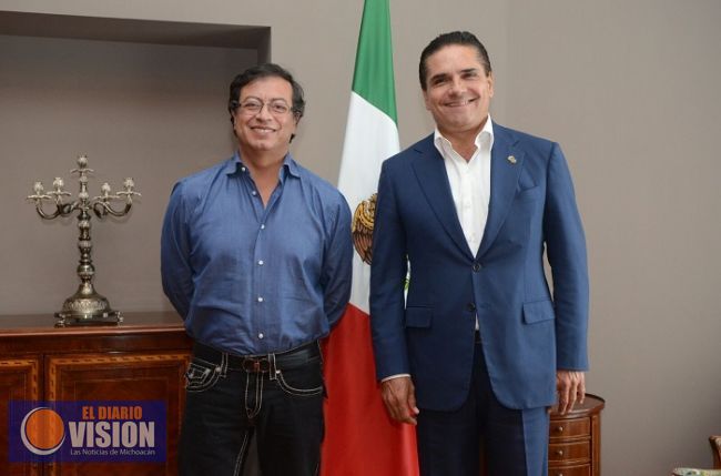Recibe Silvano Aureoles a ex alcalde de Bogotá, Gustavo Petro