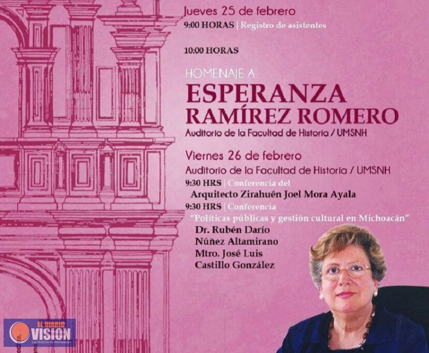 La UMSNH rinde homenaje a la historiadora Esperanza Ramírez Romero