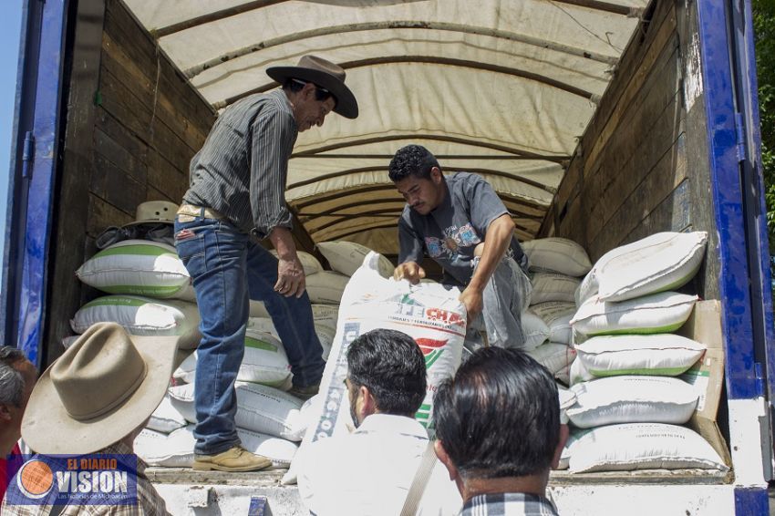 Ayuntamiento de Pátzcuaro entrega 290 toneladas de fertilizante a productores 