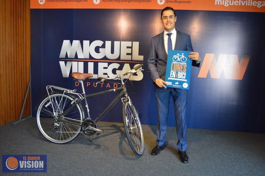 Diputado Miguel Villegas inicia 2da campaña Lunes en Bici