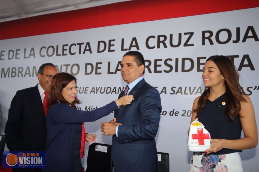 Arranca Silvano Aureoles colecta de la Cruz Roja Michoacán 2016, la meta es 5.5 MDP