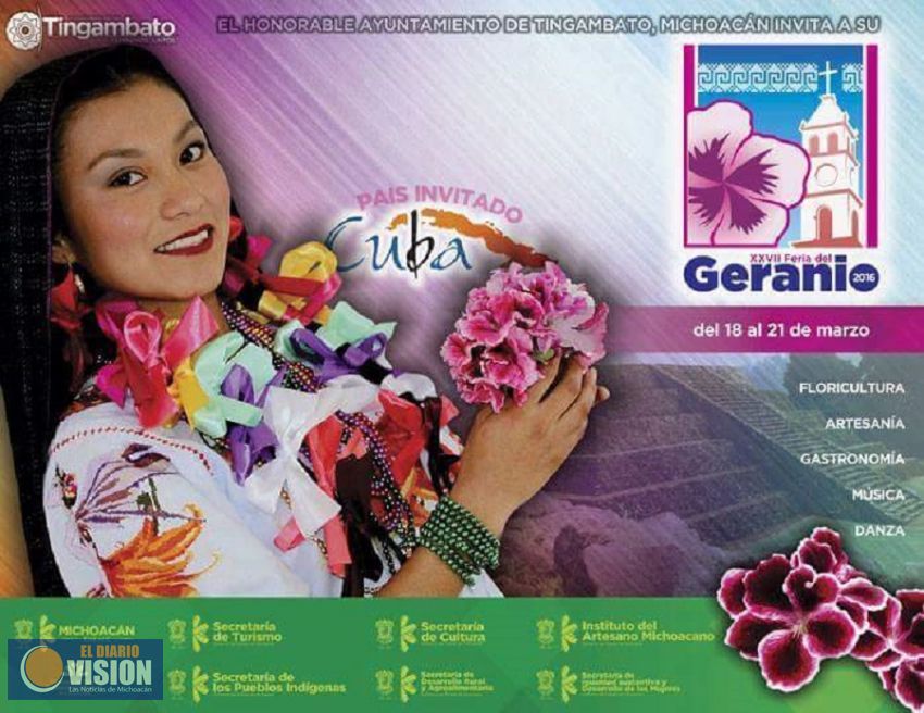 Arranca mañana la Feria del Geranio en Tingambato 