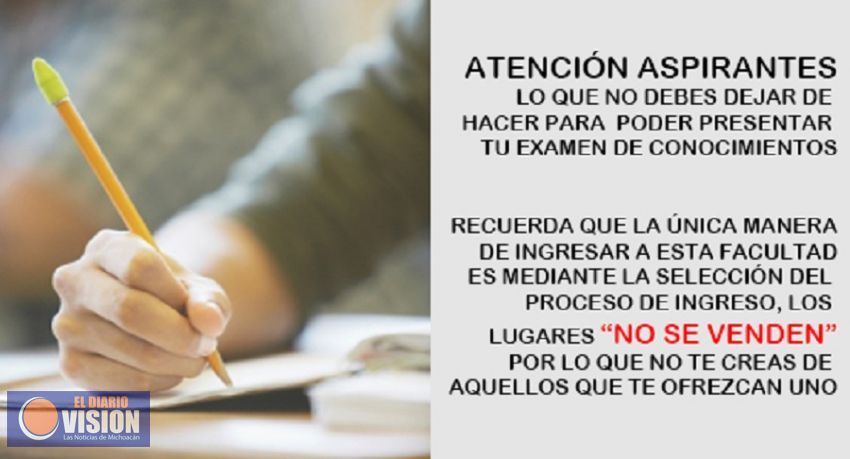 Examen de selección, única vía para ingresar a Facultad de Medicina