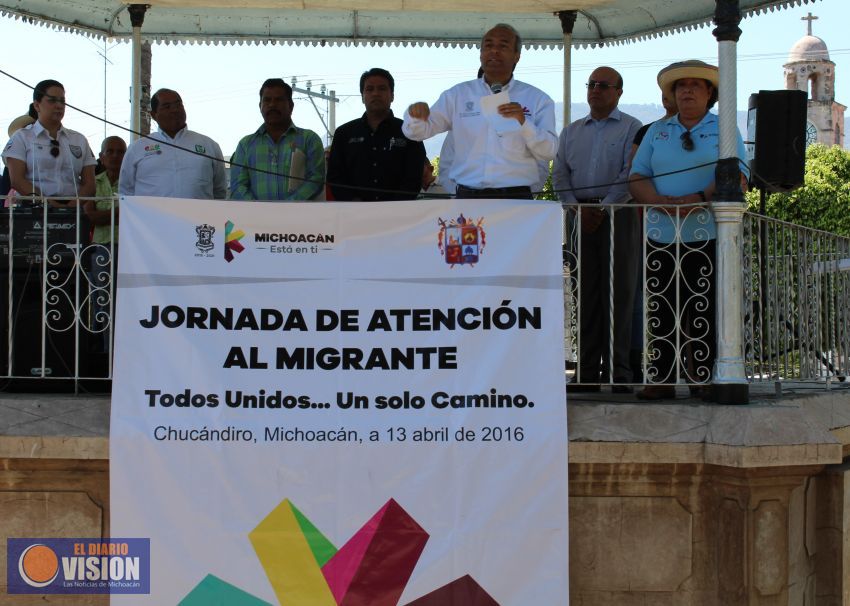 Llevan a Chucándiro, Jornada de Atención al Migrante en Chucándiro  