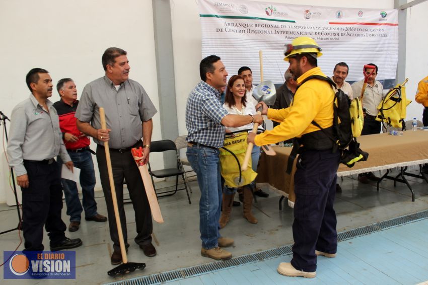 Inauguran el Centro Regional Intermunicipal de Control de Incendios Forestales en Pátzcuaro