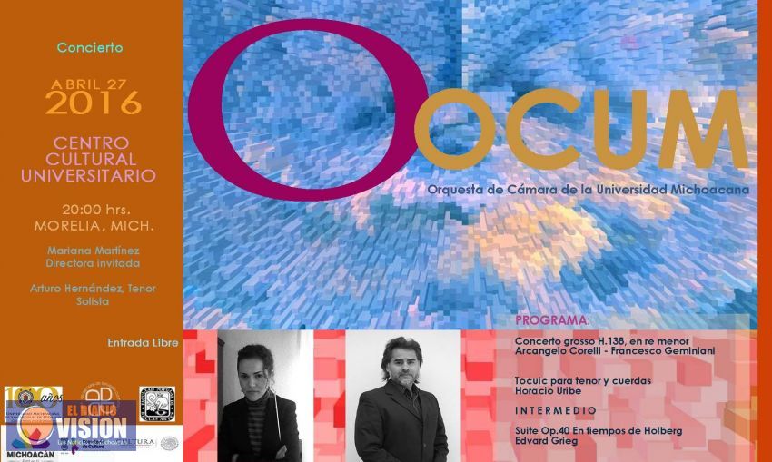 Inicia Orquesta de Cámara de la Universidad Michoacana, segunda temporada de conciertos