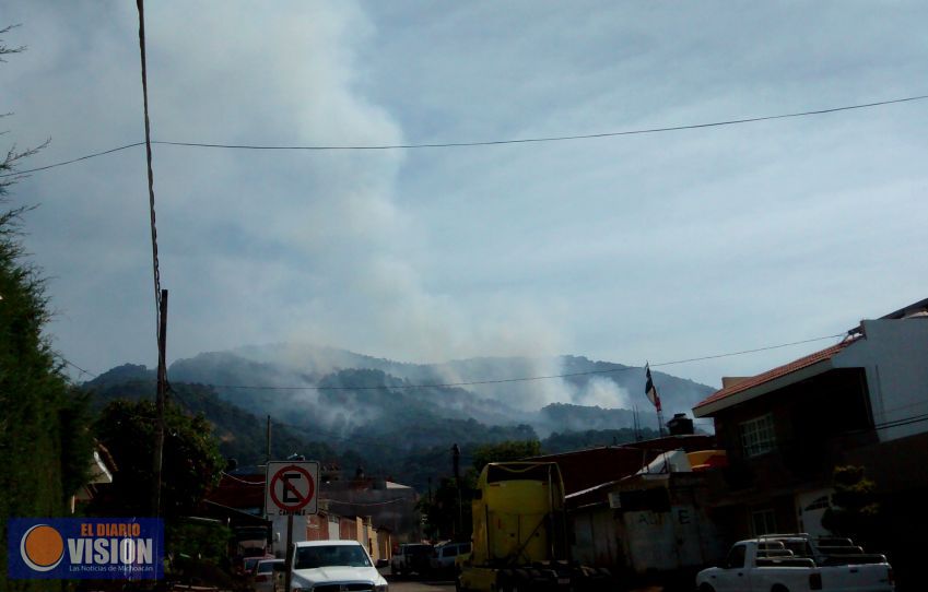 Bajo control, el incendio en el Cerro de la Cruz, en Uruapan
