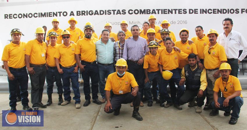 Reconocieron labor de brigadistas que combatieron incendio en el cerro de La Cruz 