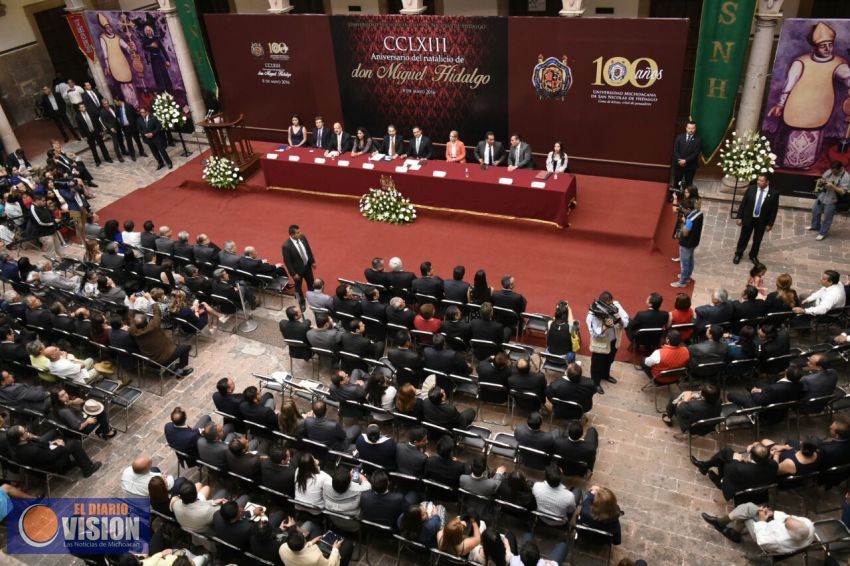 Conmemoran el 263 aniversario del natalicio de Don Miguel Hidalgo y Costilla