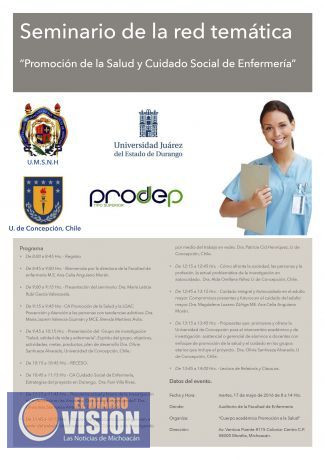 Facultad de Enfermería de UMSNH, sede del Seminario internacional sobre Salud y Cuidado Social