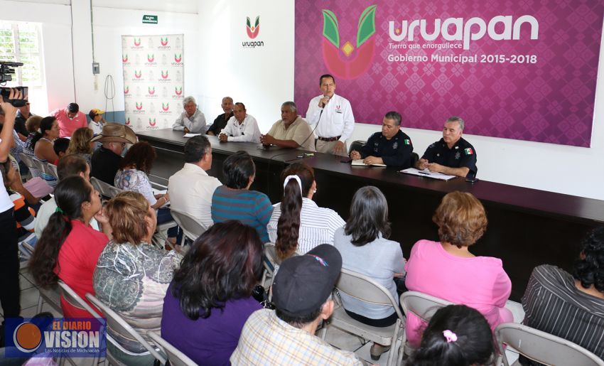Habrá mayor coordinación entre gobierno municipal y colonos en Uruapan