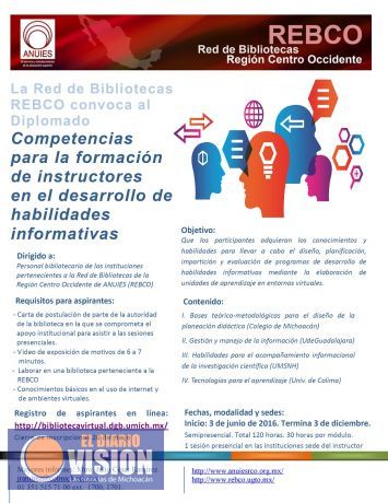 UMSNH copartícipe en diplomado regional de la Red de Bibliotecas de la ANUIES